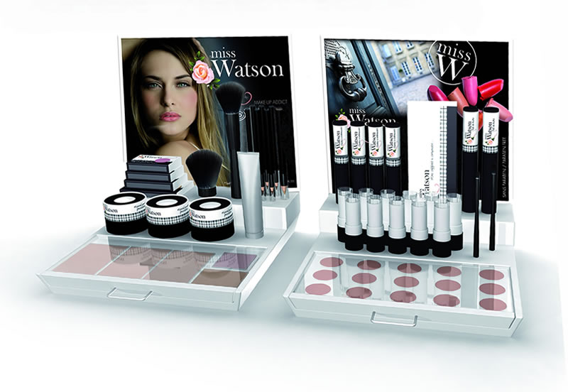 espositore da banco per tester cosmetici